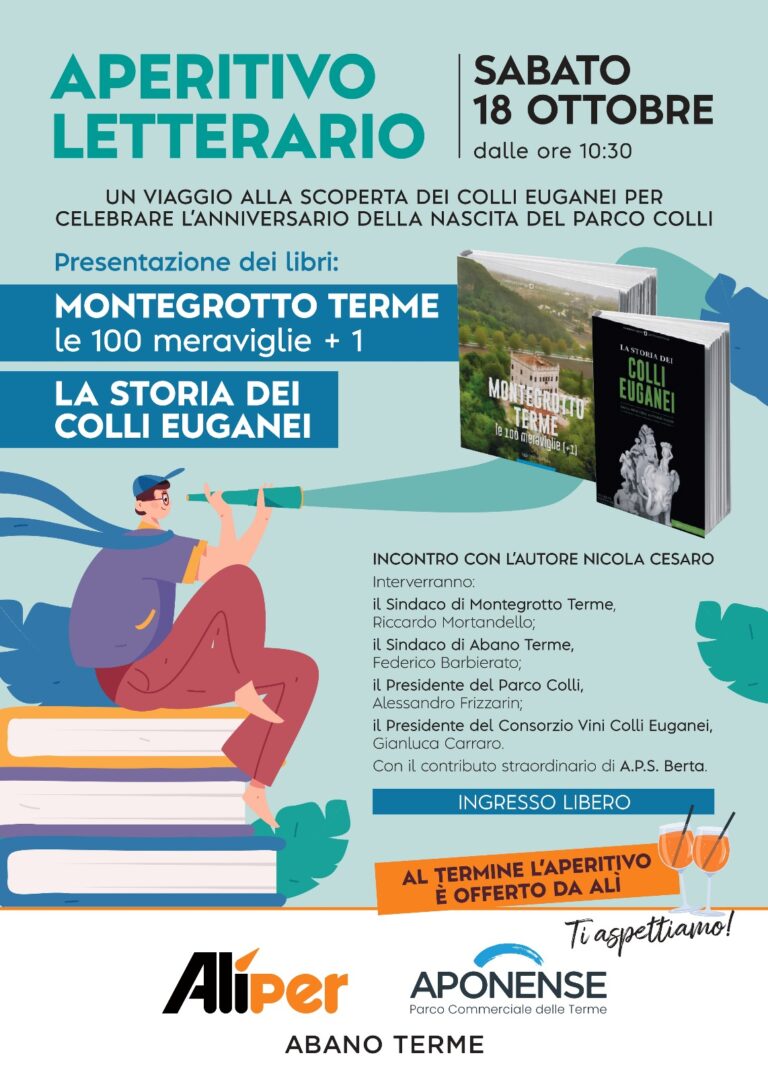 Aperitivo letterario tra storia e natura: un viaggio nei Colli Euganei